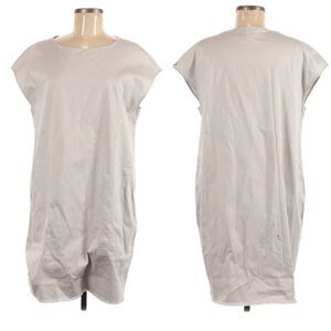 LILLI SUCRE Minimalist Fringe Hem Pocket Sheath Dress M